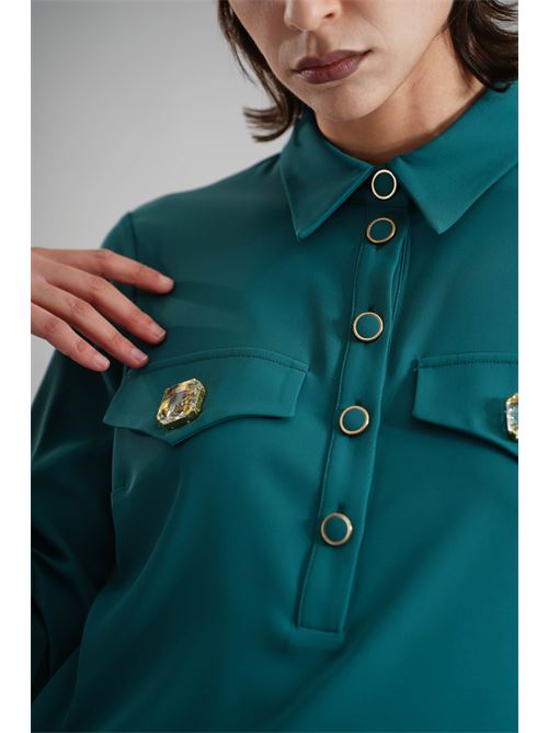 Completo in crepe GM by Gai Mattiolo | GM3553VERDE